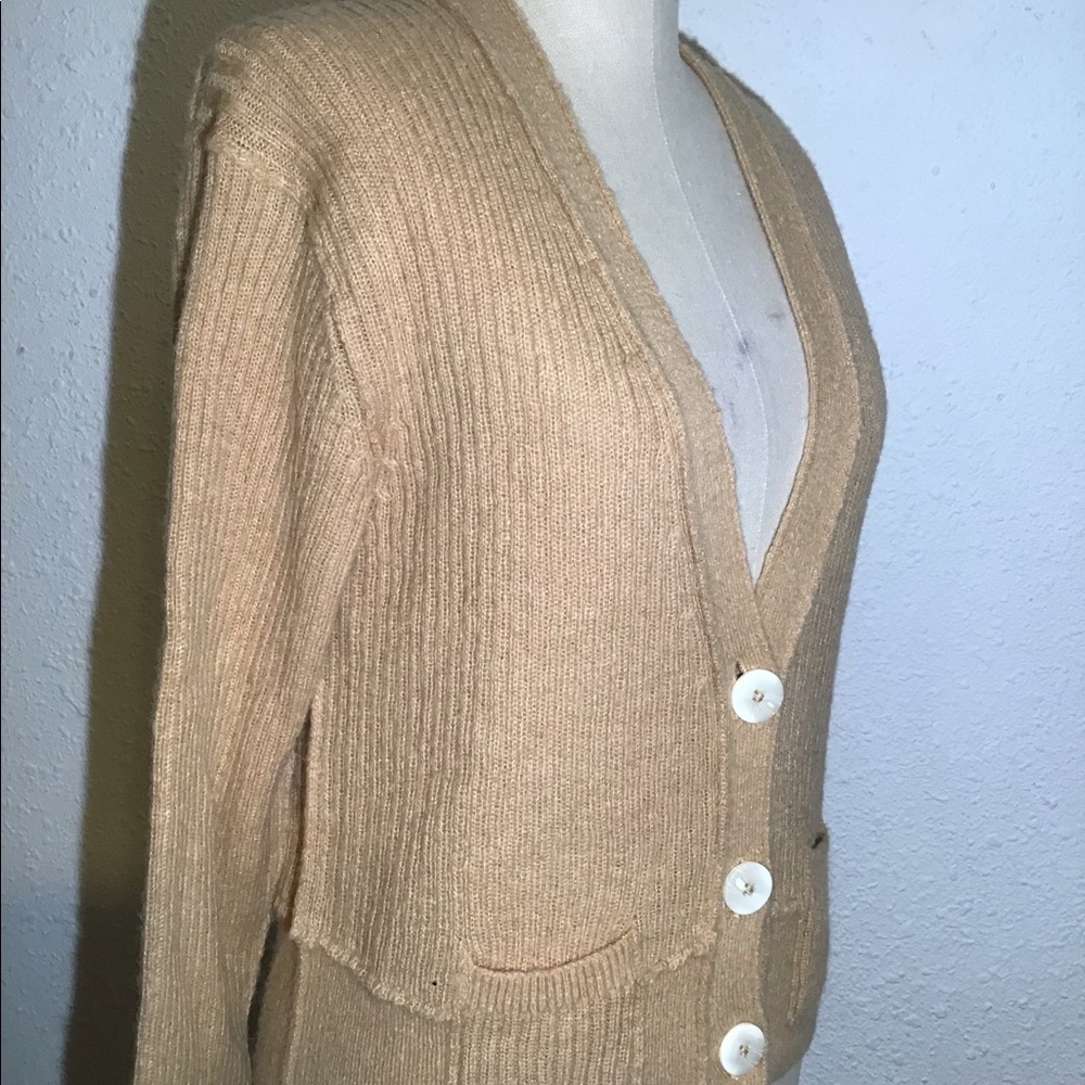 Free people mimosa ribbed crop button up sweater cardigan - Picture 5 of 7